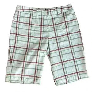 SLAZENGER White & Red Plaid Women’s Golf Shorts Size 4